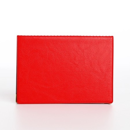 Cover for passport, with corners, red color-1