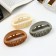 Hair crab "Leon" oval classic matte, 8.5 cm, mix