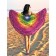 Pareo and beach rug "Chakr colors", d = 150 cm