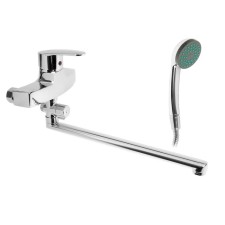 Bath mixer Zein Z2740, pour 35 cm, 35 mm cartridge, with a shower, chrome