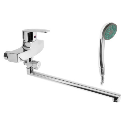 Bath mixer Zein Z2740, pour 35 cm, 35 mm cartridge, with a shower, chrome