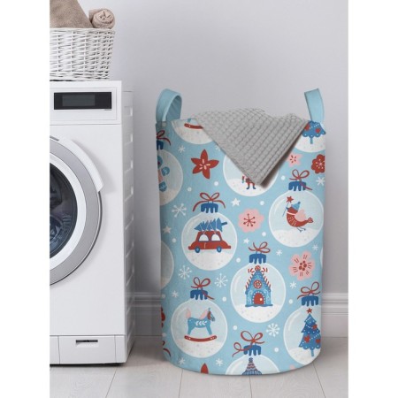Basket for storing things "New Year's balls", size 40x60 cm