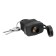 Lockland hinged lock, 30 mm, moisture -proof, short handle, 2 keys, black color