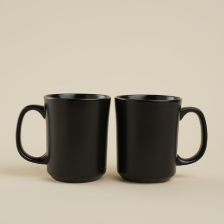 A set of porcelain mugs SL Home "Dark", black color
