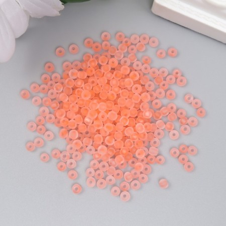 Glass beads 8/0 "matte translucent. Light orange" 10 g-1