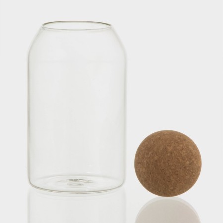 Glass Bank for bulk products with a cork cover "Eco", 800 ml, 9 × 18 cm-2
