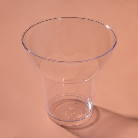 The form of plastic disposable for the cup buffet, 350 ml, transparent, 15 pcs/units.