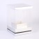 Box for flowers with a vase and PVC are folding windows, 16 x 23 x 16 cm, silver