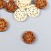 Buttons wood for creativity 2 punctures "Flower of bubbles" set 20 pcs 1.8x1.8x0.3 cm mix