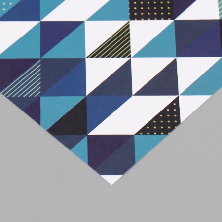 Scrapbooking paper "strict geometry" density 180 grams set 10 pcs 15.5x17 cm-3