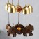 Wind music metal, plastic "Elephant" 5 bells 42 cm
