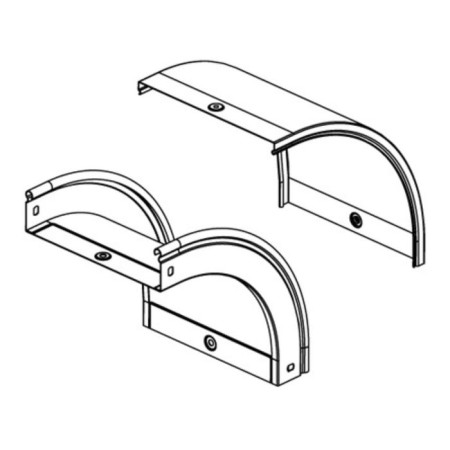 CD90 DKC 38242 cover, Vertical external angle 90 °, base 100 mm