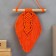 Panel wall in the technique of Macrame "Liszt" Terracott 38x20 cm