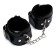 Handcuffs are carnival, black color