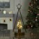 LED figure "Golden Christmas tree" 14 × 32 × 14 cm, metal, AAX3 batteries (not complete), glow warm white