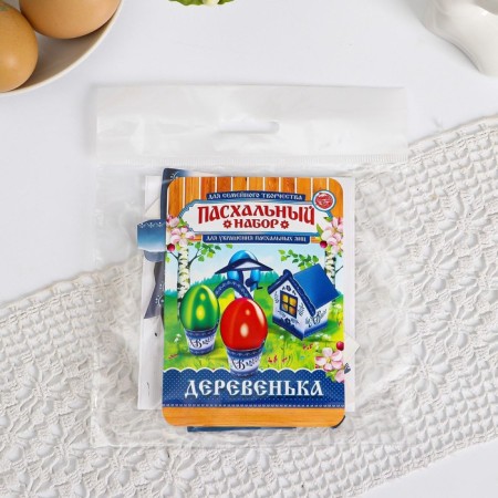 Easter set for decorating eggs on Easter "Village. Gzhel "-2