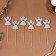 Topper "Angel", silver color, set of 6 pcs.