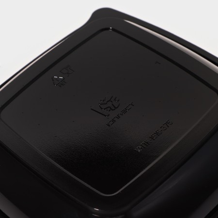 Disposable plastic container, YUPK-1616, 375 ml, 16 × 16 × 3.6 cm, black, 25 pcs/units-4