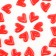 Caboshon "heart", set of 50 pcs., Size 1 pc. - 2.6 × 2.6 × 0.3 cm, red color