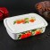Metal container with a lid, 2.5 l, dree mix, white color