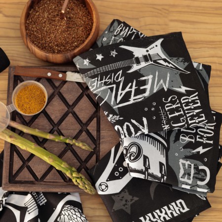 A set of kitchen towels of Dolyana Rock’N’Roll 35x60cm-4pcs, 100% HL-1