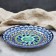 Plate of the Rishtan ceramics "Flowers", 22 cm, blue mix