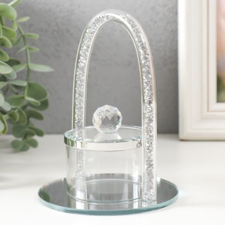 Casket glass "Ark on the pedestal" Transparent 10*10*13.5 cm-2