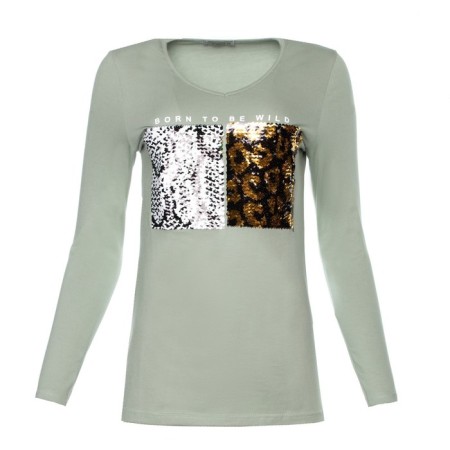 Women's tunic, olive color, size 42-3