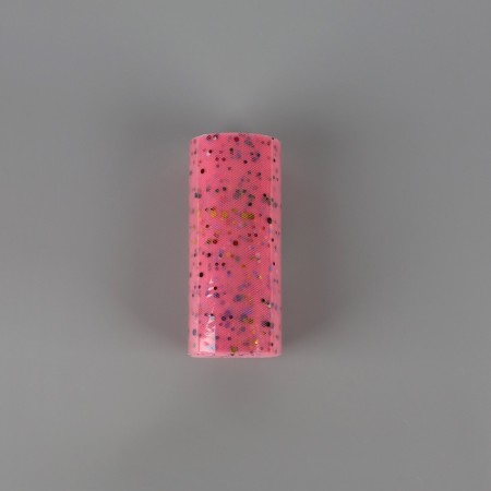 Fatin with multi -colored sparkles, 15 cm, 11 ± 1 g/sq.m, 23 ± 1 m, pink # 8 color-5