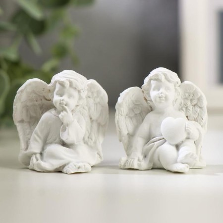 Polystone souvenir "Snowty Angel" MIX 4x4x2.5 cm