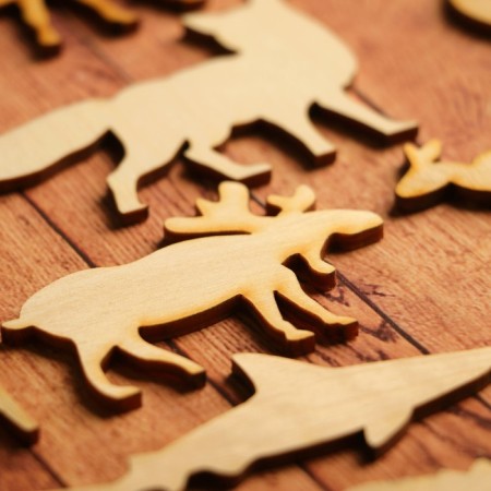 A set of workpieces for creativity "Animals", 21 pcs, size 6x6 cm-1