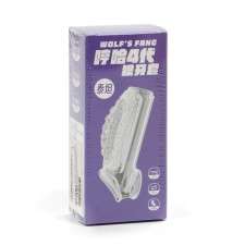 Penis nozzle, gel silicone, relief B, stimulating, with an erective ring, transparent