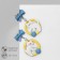 Earrings Assorted "cats" with balls, colored in silver