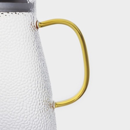 Glass jug with a metal cover "Sarah", 1.4 l, 16.5 × 12.5 × 20.5 cm-4