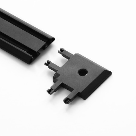 Corner Connector SLIM "G-shaped" 4-filled black 0.7x4x2cm-5