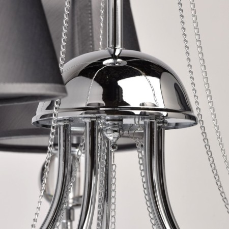 Ceiling chandelier "Federica", 5x40W E14, chrome 64x64x60 cm-10