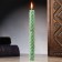 A candle from wax with nettles "from the evil eye and negativity", 13x1.7 cm, 1 hour, green