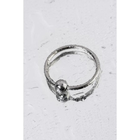 Ring on the head of the Penfa Metal penis, silver color-3
