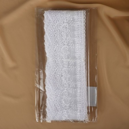 Lace on a grid, 95 mm × 11 ± 1 m, white color-2