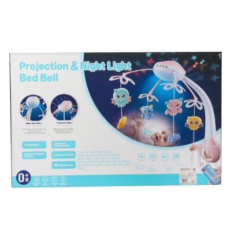 Mobile Musical "Birds", with a nightlight + remote control, color mix-7