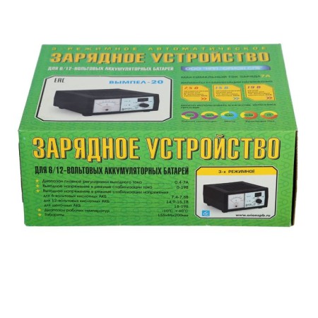 Vimpel-20 battery charger, 0.6-7 a, 6/12 in-6