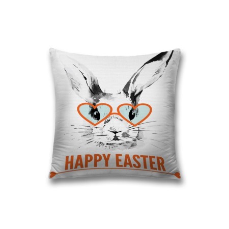 Decorative pillowcase "Easter hare with glasses", on lightning, size 45x45 cm