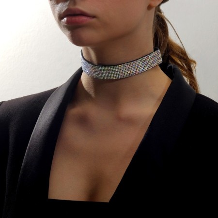 Choker "Grace of sparks" is narrow, rainbow color, l = 31 cm