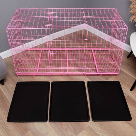 A cell with a dog for dogs, 130 x 60 x 70 cm, pink-10