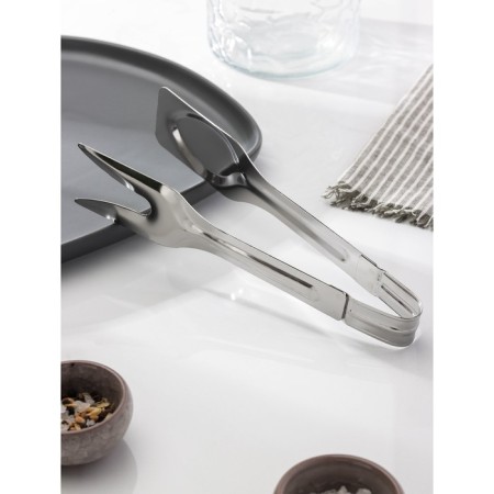 Barbecue forceps, welded, silver color