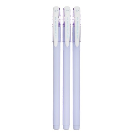 A set of ballpoint pens UNI JetStream SX-101-07FL, 0.7mm, blue rod, lavender case, 3 pieces-1