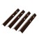 Set of legs for beds, 4 pcs., Brown, Greengo