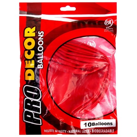 Latex ball 24 "Red pastel, set 10 pcs.-1