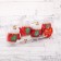 Christmas tree decoration "mittens with a snowflake" (set 4 pcs) 6x5 cm, red