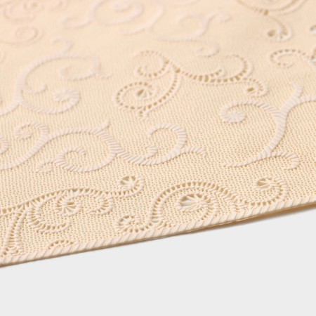 Openwork napkin for the table “Tenderness. Turns ", 45 × 30 cm, beige color-2